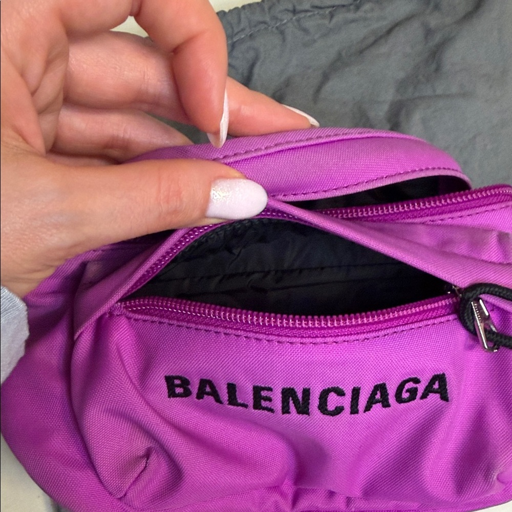 Balenciaga Vibrant Pink Nylon Crossbody Belt Bag - Picture 7 of 7